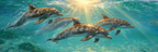 Meeres Delfine Im Leuchtenden Unterwasserparadies | Meerestiere | Tiere