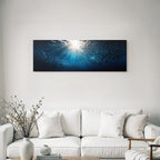 Meeres Fischschwarm Unterwasser Mit Sonnenlicht Effekt