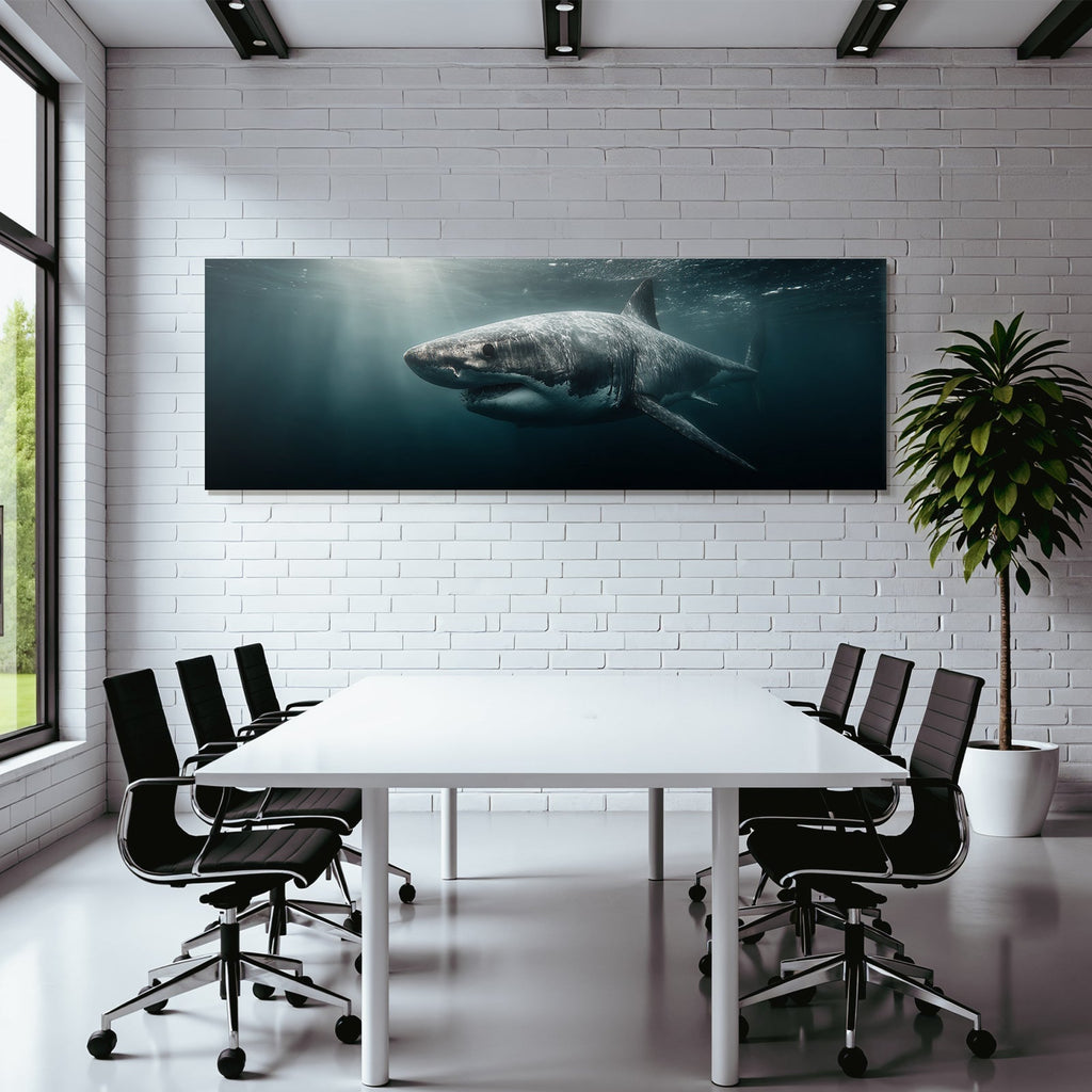 Meeres Grossweisshai Unterwasser Szene