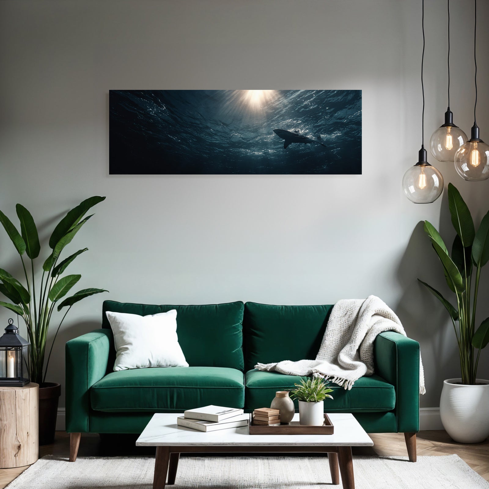Meeres Hai Unterwasser Sonnenlicht Sanfte Stimmung