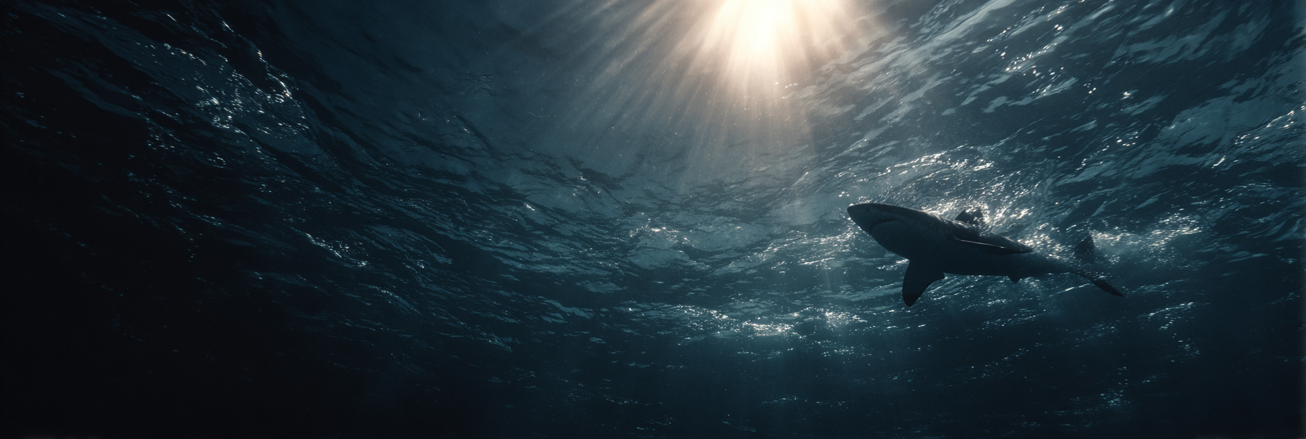 Meeres Hai Unterwasser Sonnenlicht Sanfte Stimmung | Meerestiere | Tiere