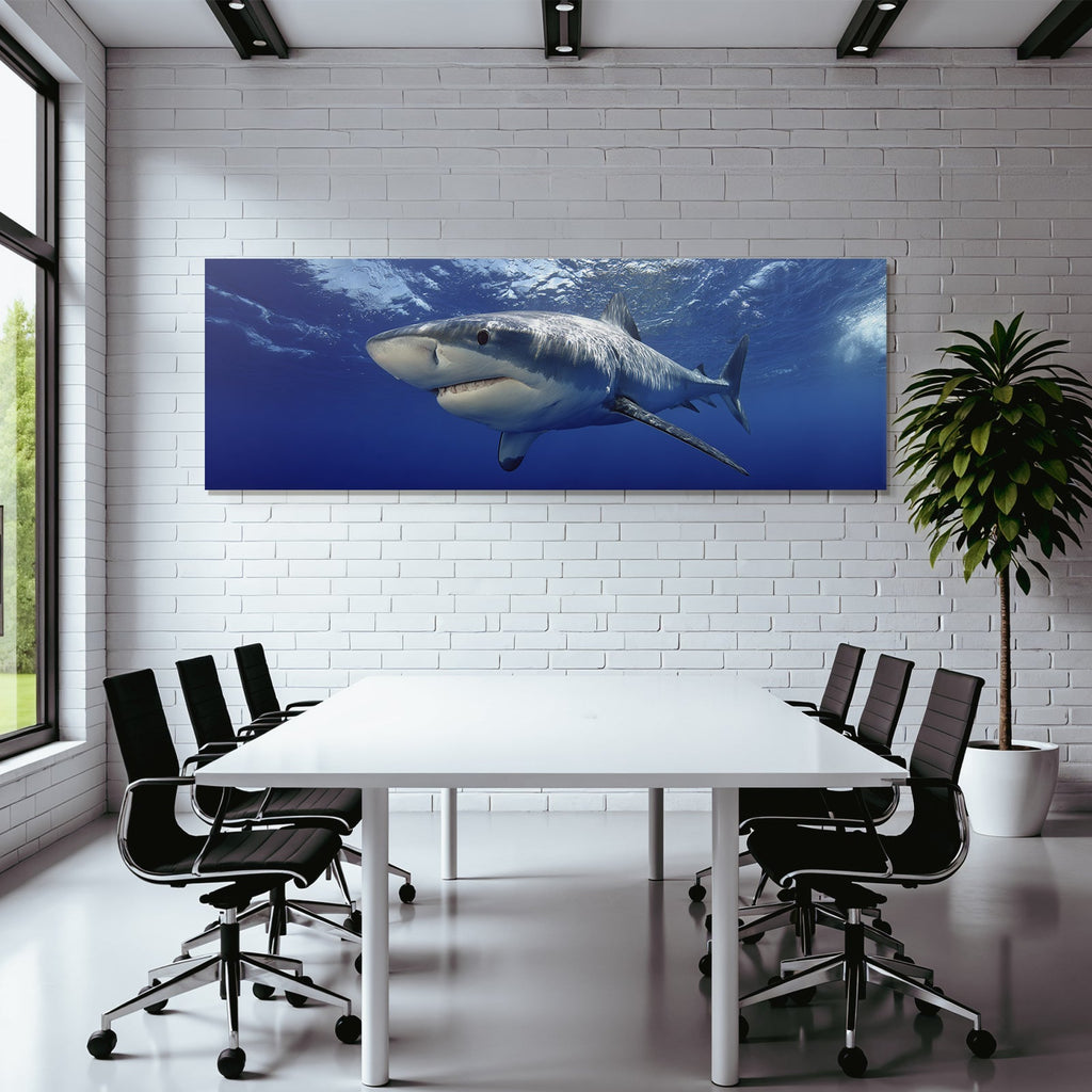 Meeres Nahaufnahme Eines Haifisches Im Ozean