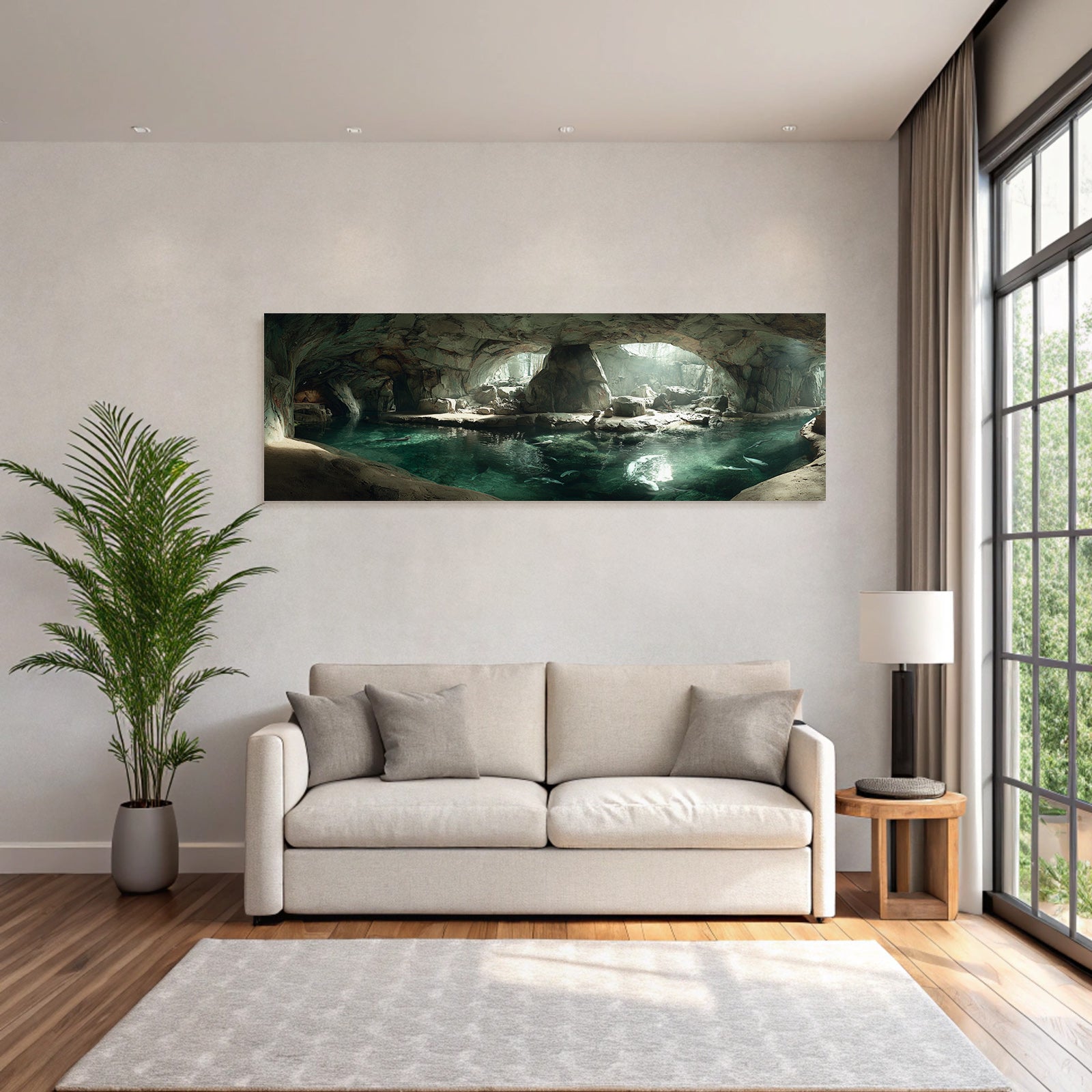 Meeres Naturhohle Mit Wasser Und Licht