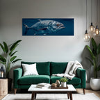 Meeres Nahaufnahme Des Fisches In Tiefem Wasser