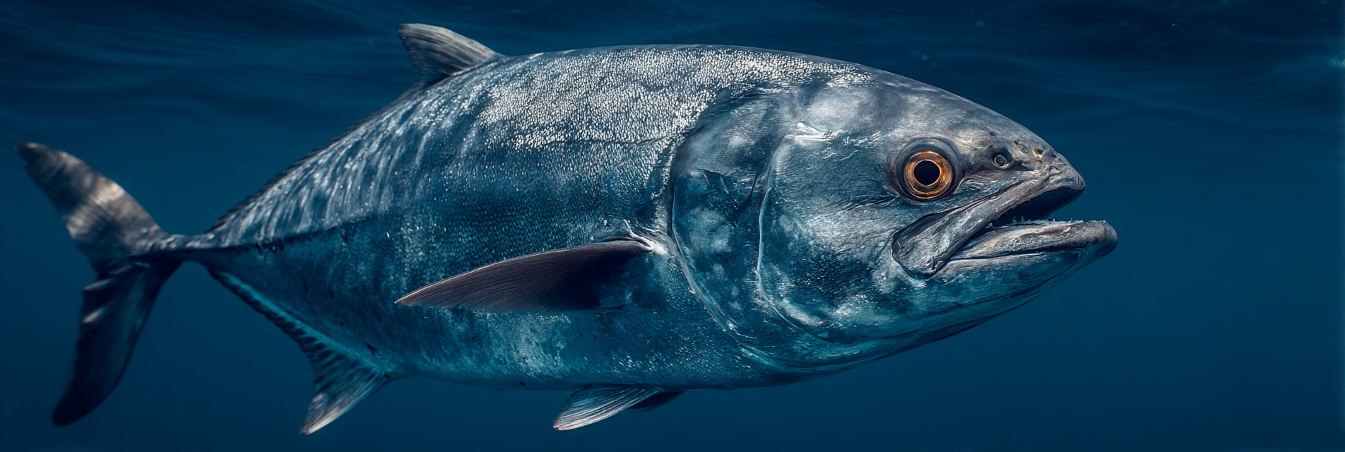 Meeres Nahaufnahme Des Fisches In Tiefem Wasser | Meerestiere | Tiere