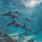 Meeres Delfine Unterwasser In Einem Ruhigen Meeresparadies | Meerestiere | Tiere