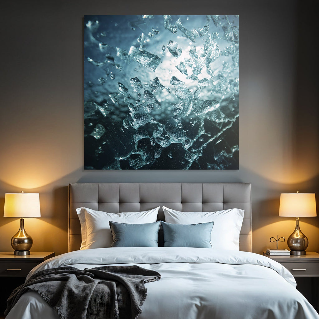 Meeres Fragmentiertes Eis Und Glas Lichtreflexion Im Wasser