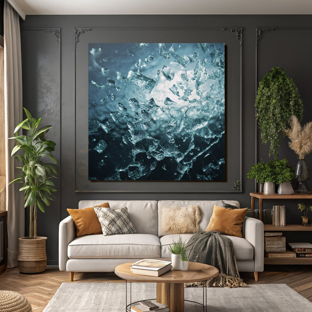 Meeres Fragmentiertes Eis Und Glas Lichtreflexion Im Wasser