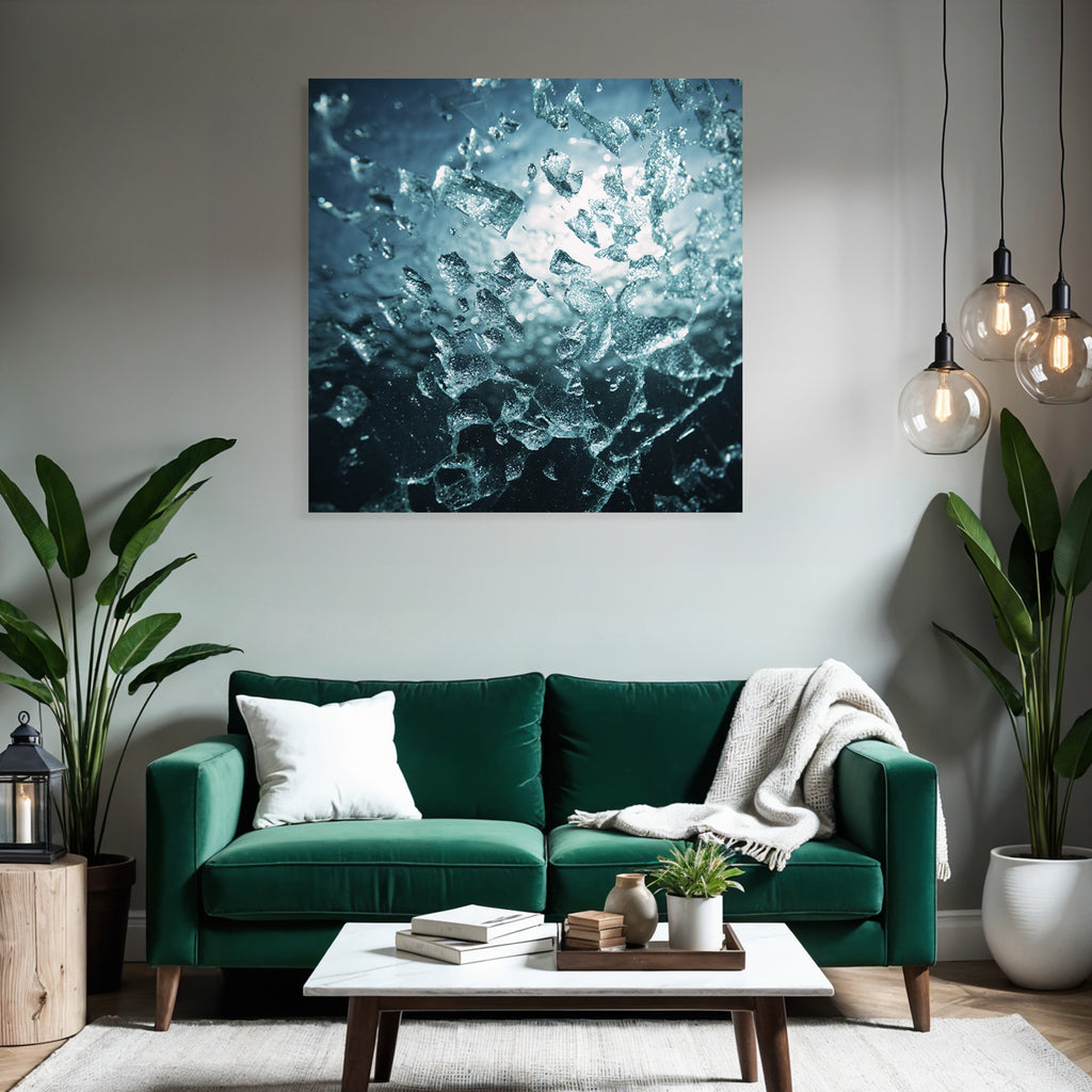 Meeres Fragmentiertes Eis Und Glas Lichtreflexion Im Wasser