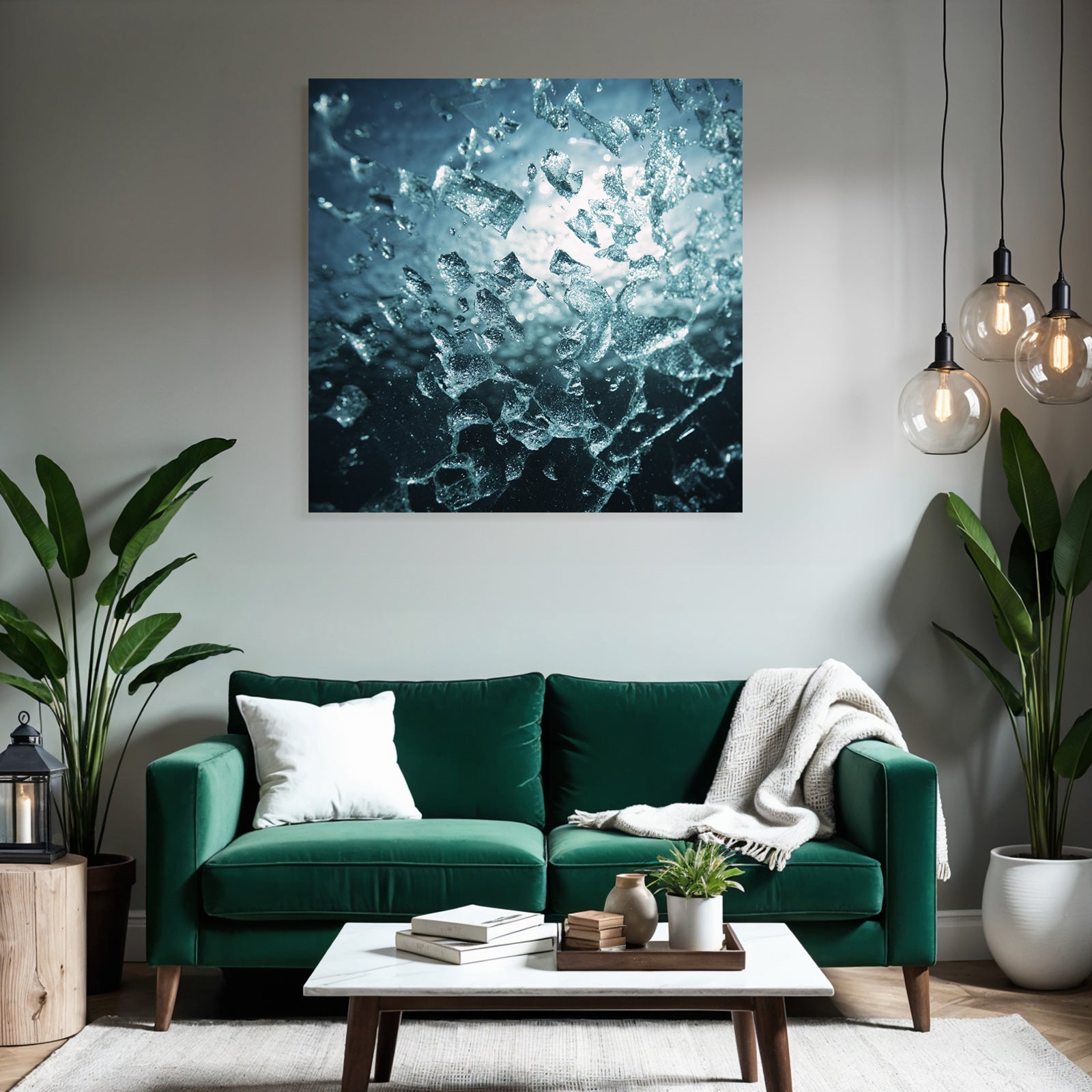 Meeres Fragmentiertes Eis Und Glas Lichtreflexion Im Wasser