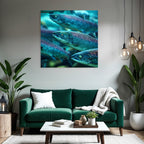 Meeres Lachs Schwarm Im Wasser