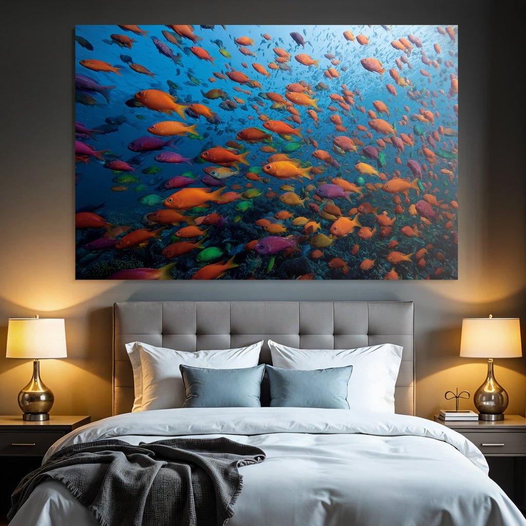 Meeres Bunte Unterwasserwelt Mit Fischen Und Korallenriff