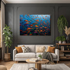 Meeres Bunte Unterwasserwelt Mit Fischen Und Korallenriff