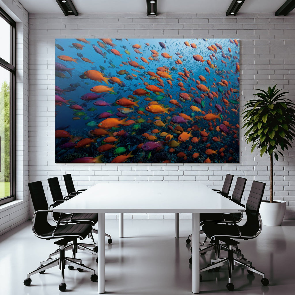 Meeres Bunte Unterwasserwelt Mit Fischen Und Korallenriff