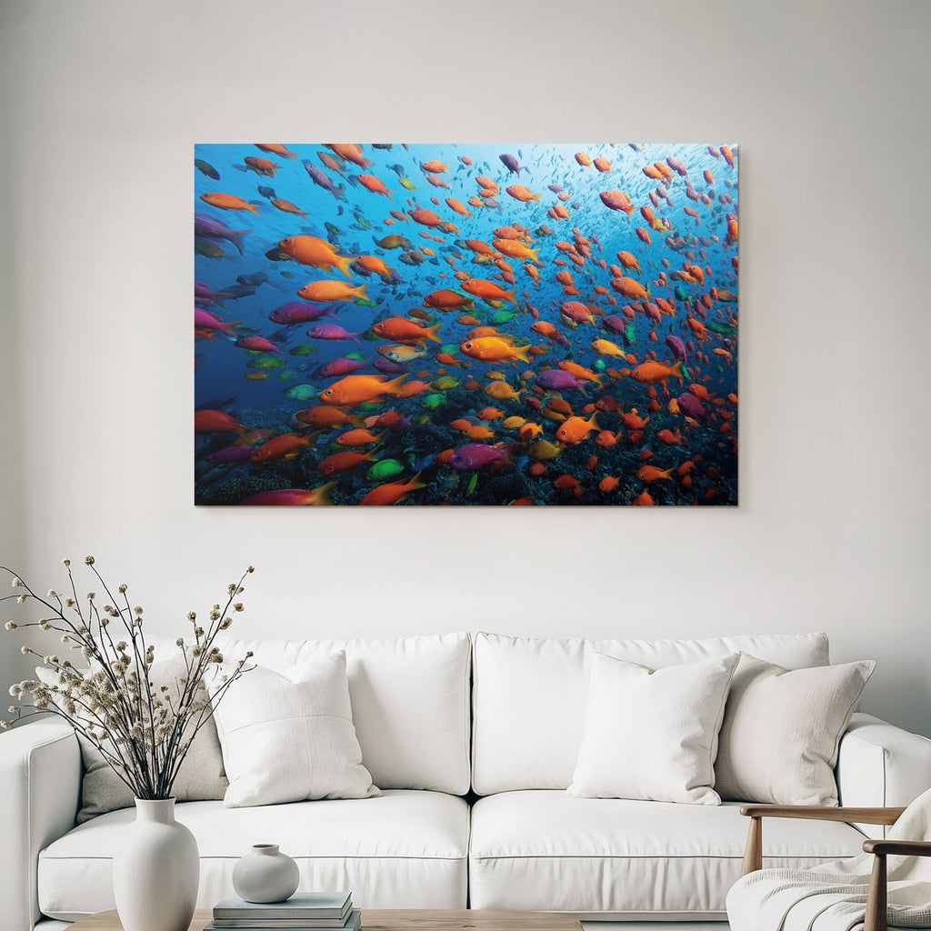 Meeres Bunte Unterwasserwelt Mit Fischen Und Korallenriff