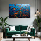 Meeres Bunte Unterwasserwelt Mit Fischen Und Korallenriff