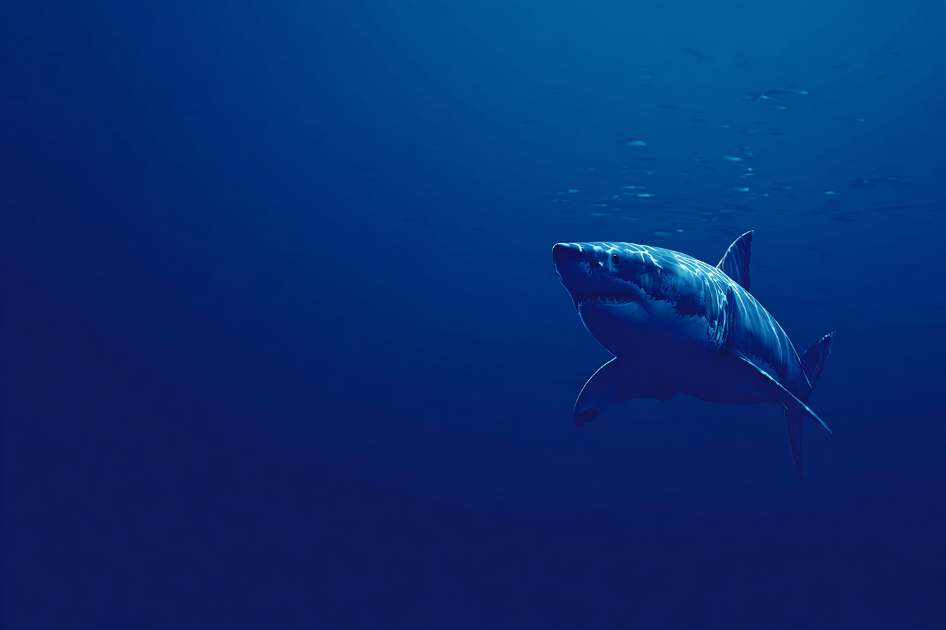 Meeres Haifisch Im Tiefblaün Ozean | Meerestiere | Tiere