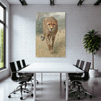 Cheetah Im In Der Natur Mit Gras Und Bewuchs