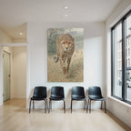 Cheetah Im In Der Natur Mit Gras Und Bewuchs