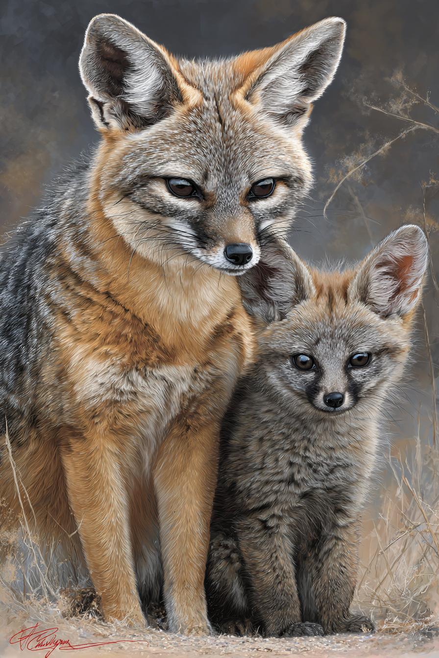 Eltern Und Jungtier Fälle Im Natur Szenario | Safari und Wildtiere | Tiere