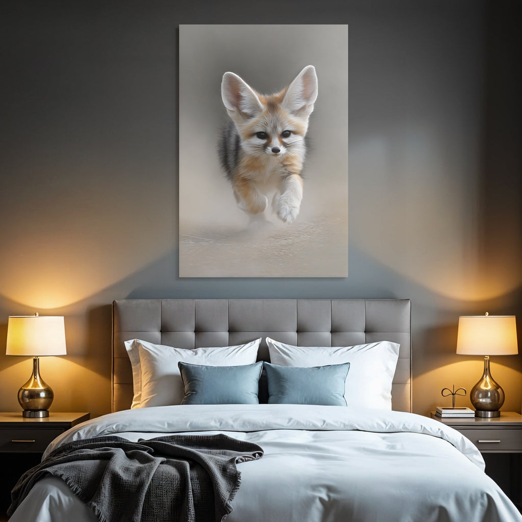 Fenek Fox In Motion Sahara Desert