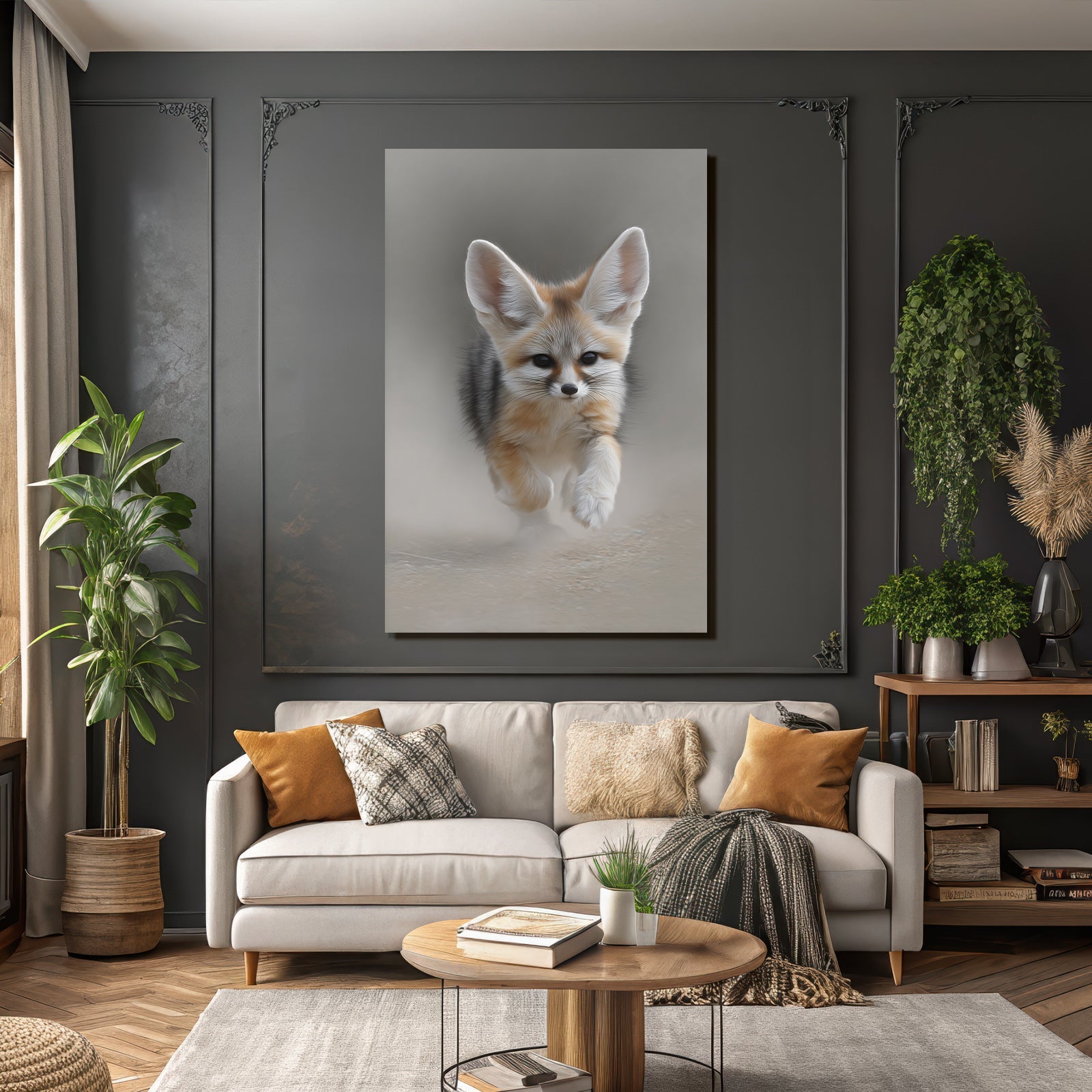 Fenek Fuchs In Bewegung Sahara Wüste