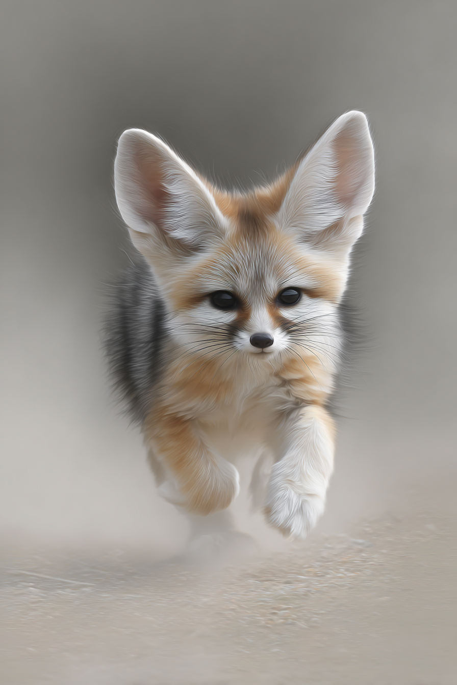Fenek Fuchs In Bewegung Sahara Wüste | Safari und Wildtiere | Tiere