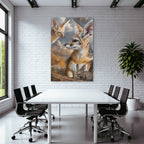 Fennec Foxes In Natural Setting Mit Wolken Und Gras