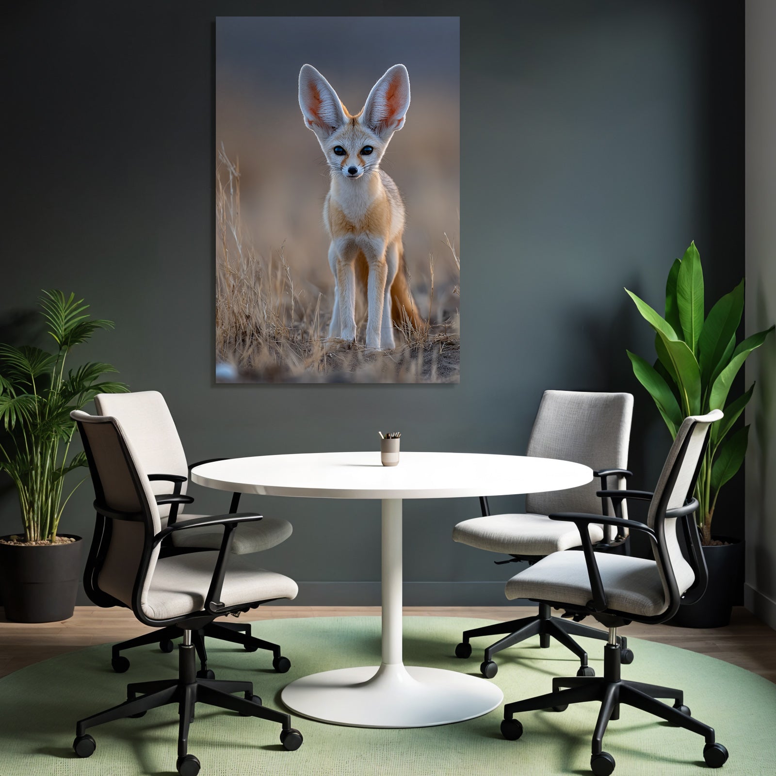 Fennec Fuchs Grosse Ohren Kleines Format Nordafrika Wüste