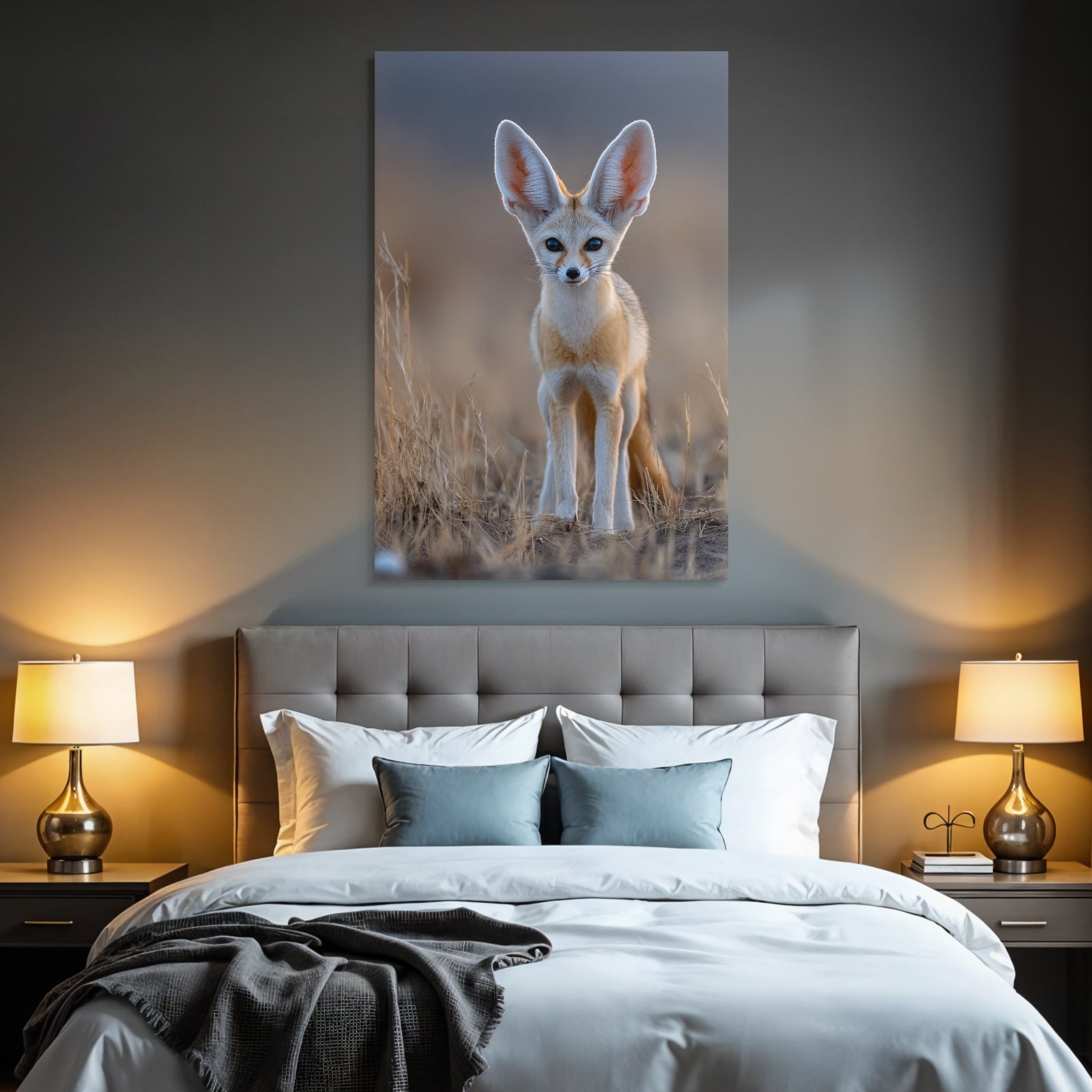 Fennec Fuchs Grosse Ohren Kleines Format Nordafrika Wüste