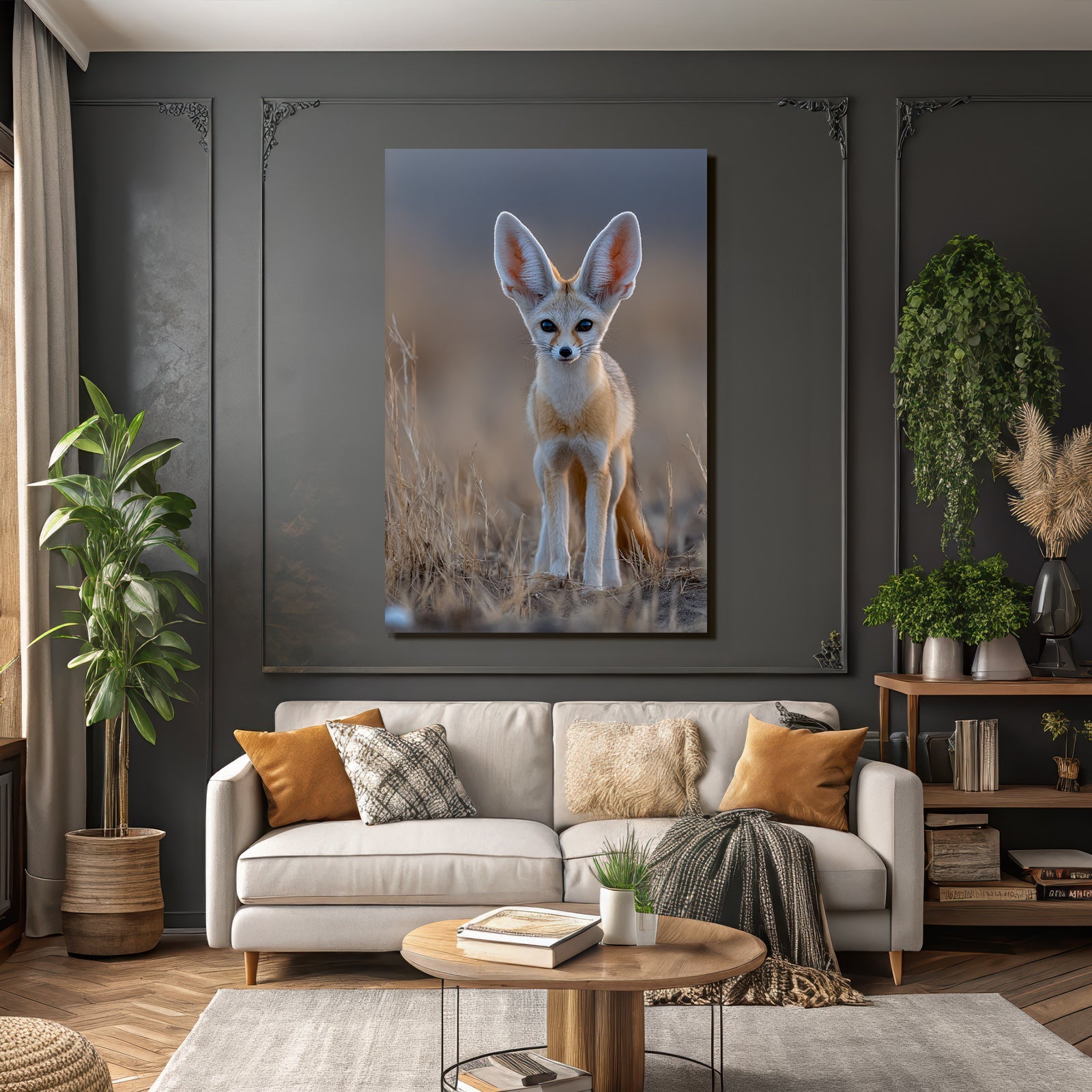 Fennec Fuchs Grosse Ohren Kleines Format Nordafrika Wüste