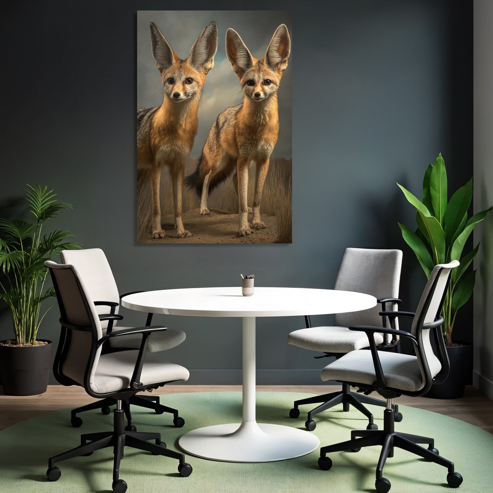 Fenneks Füchse In Der Sahara Wüste