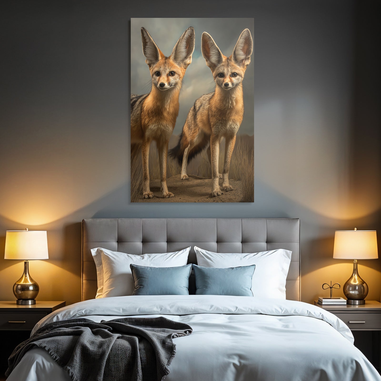 Fenneks Füchse In Der Sahara Wüste
