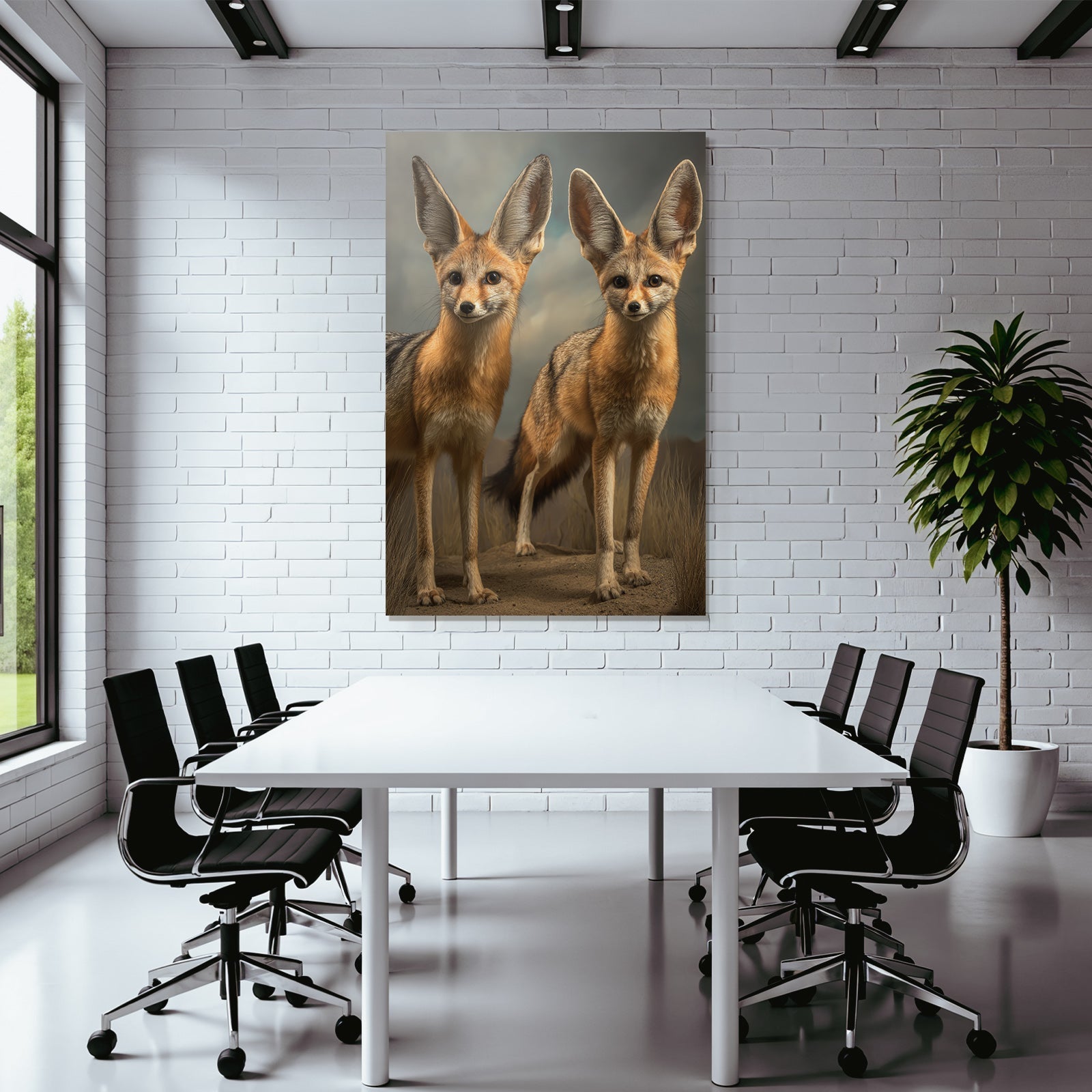 Fenneks Füchse In Der Sahara Wüste