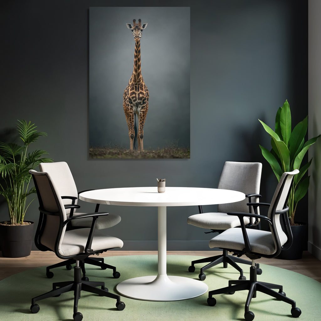 Giraffe standing with long neck and spotted pattern