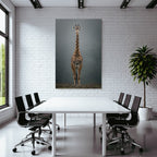 Giraffe standing with long neck and spotted pattern