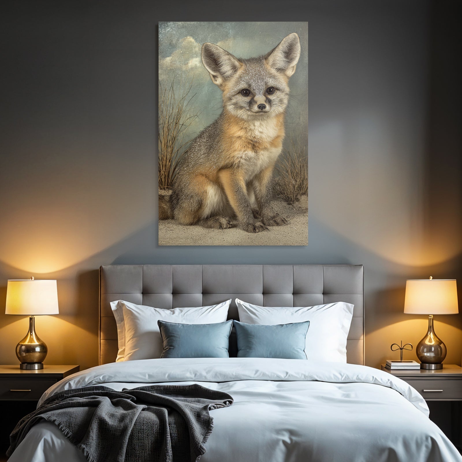 Kleiner Fennek Fuchs In Der Wüste