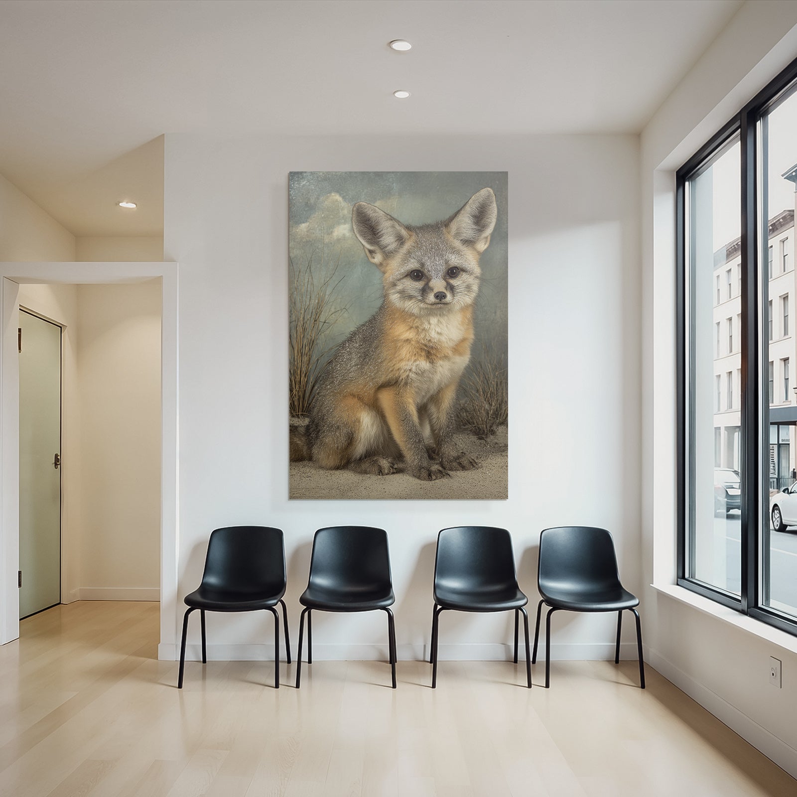 Kleiner Fennek Fuchs In Der Wüste