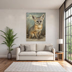 Kleiner Fennek Fuchs In Der Wüste
