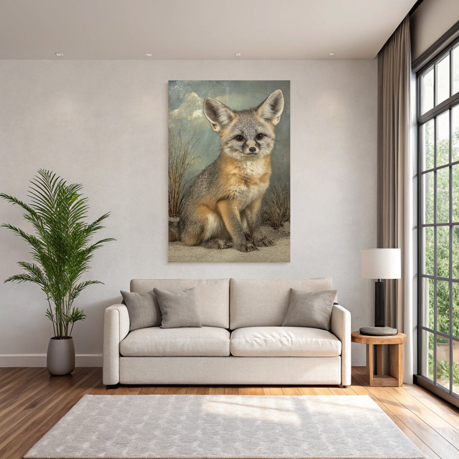 Kleiner Fennek Fuchs In Der Wüste