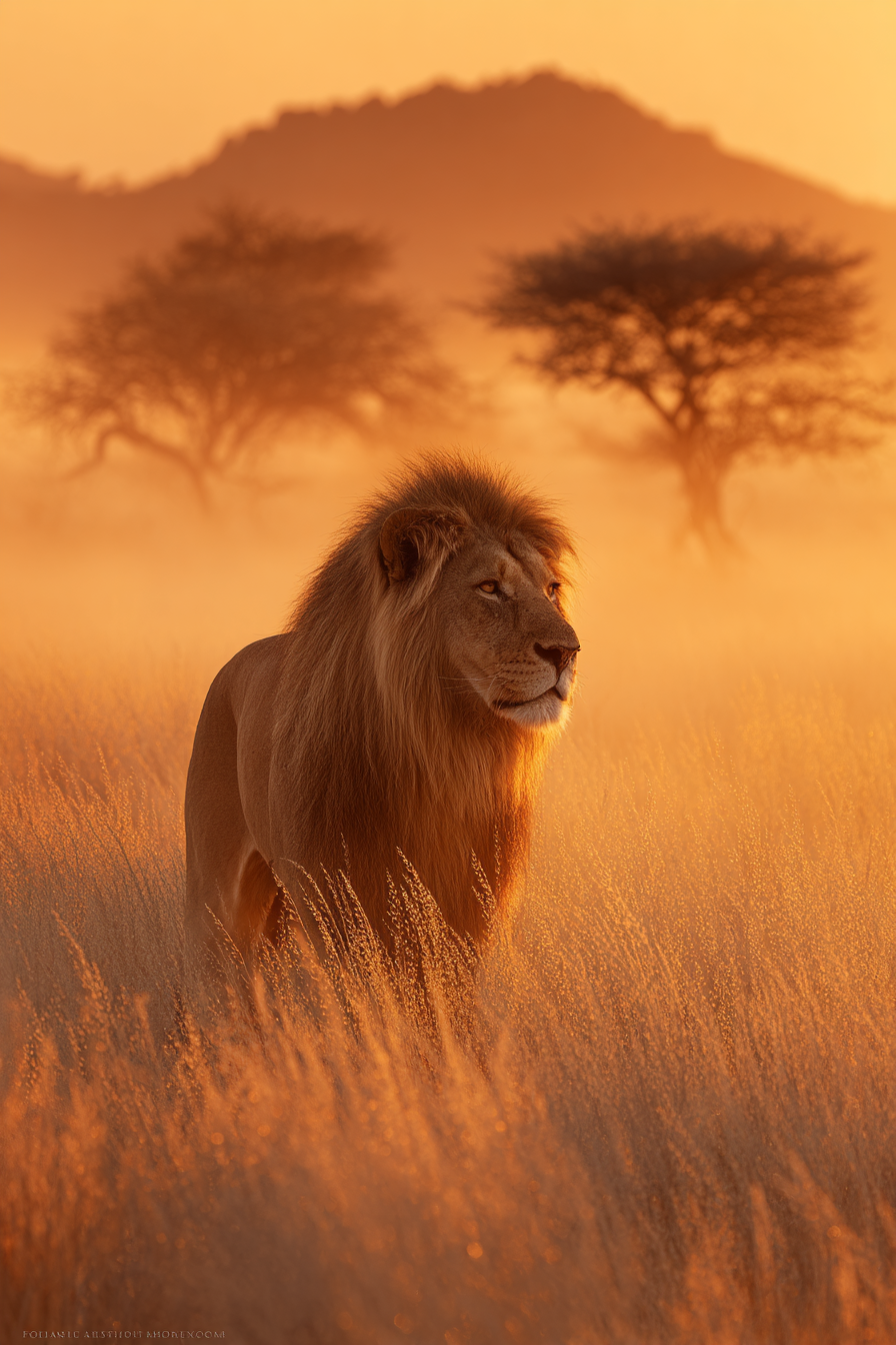 Lion Sunset Wildlife Natur Setting | Safari und Wildtiere | Tiere