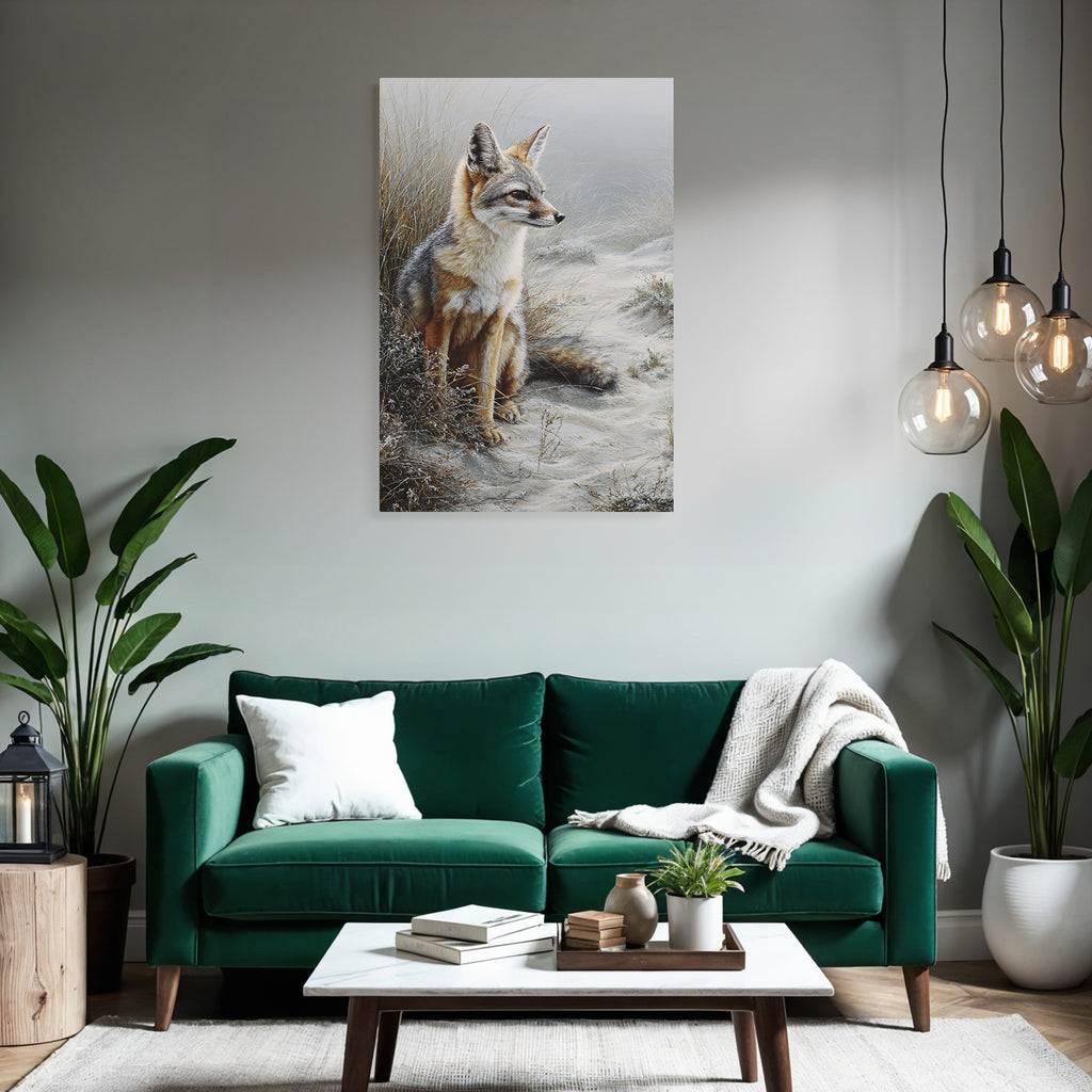 Reale Darstellung Eines Fuchses In Natur Umgebung