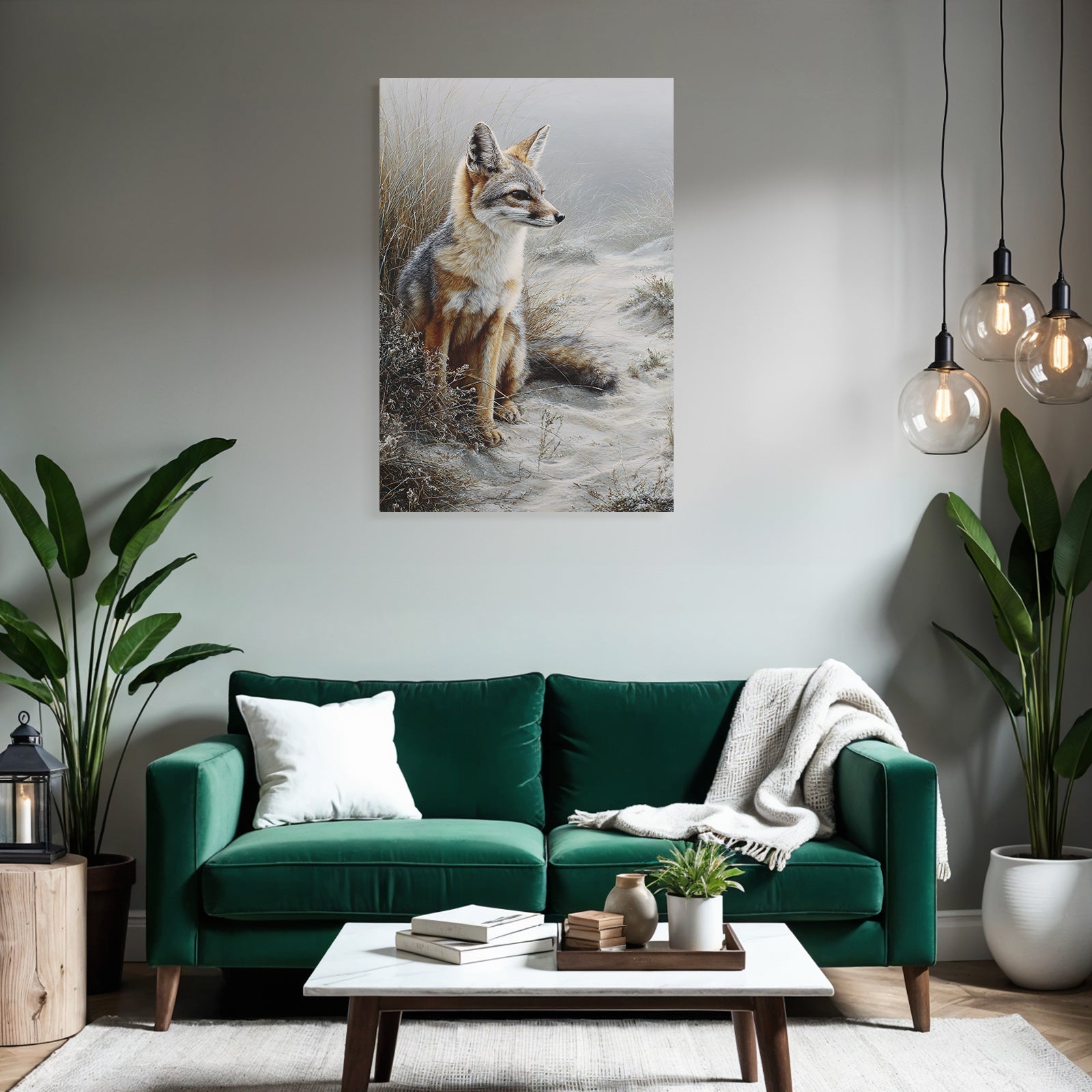 Reale Darstellung Eines Fuchses In Natur Umgebung