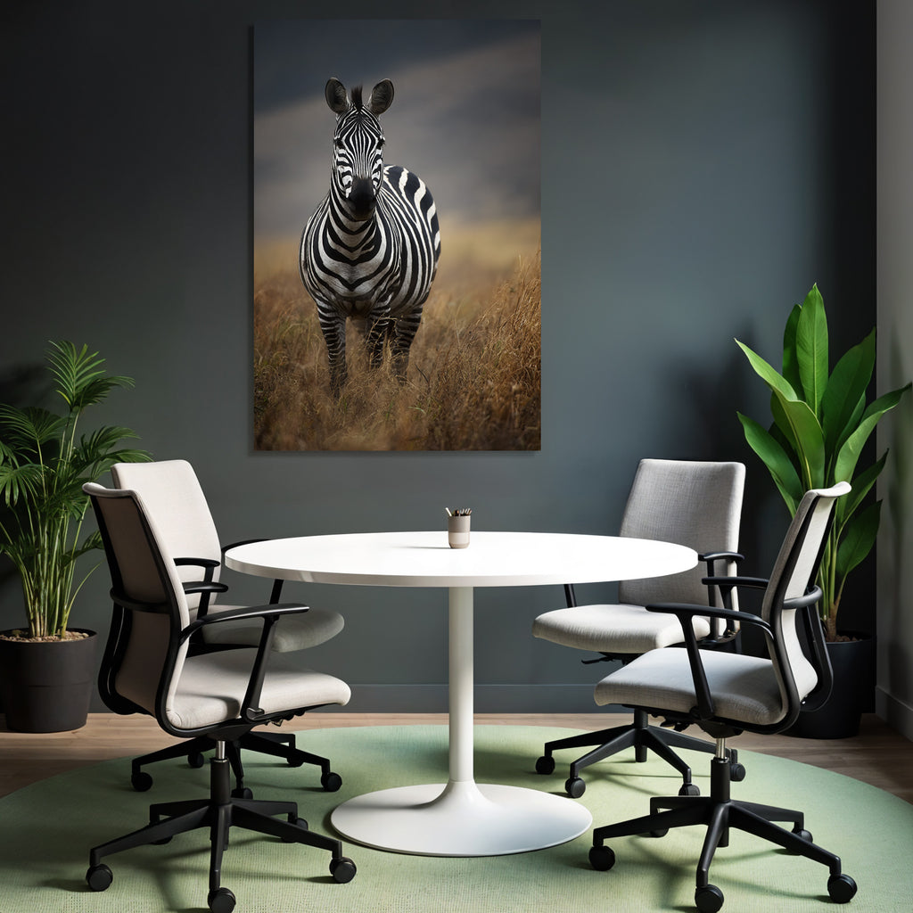 Zebra Im Natürlichem Lebensraum Savanne