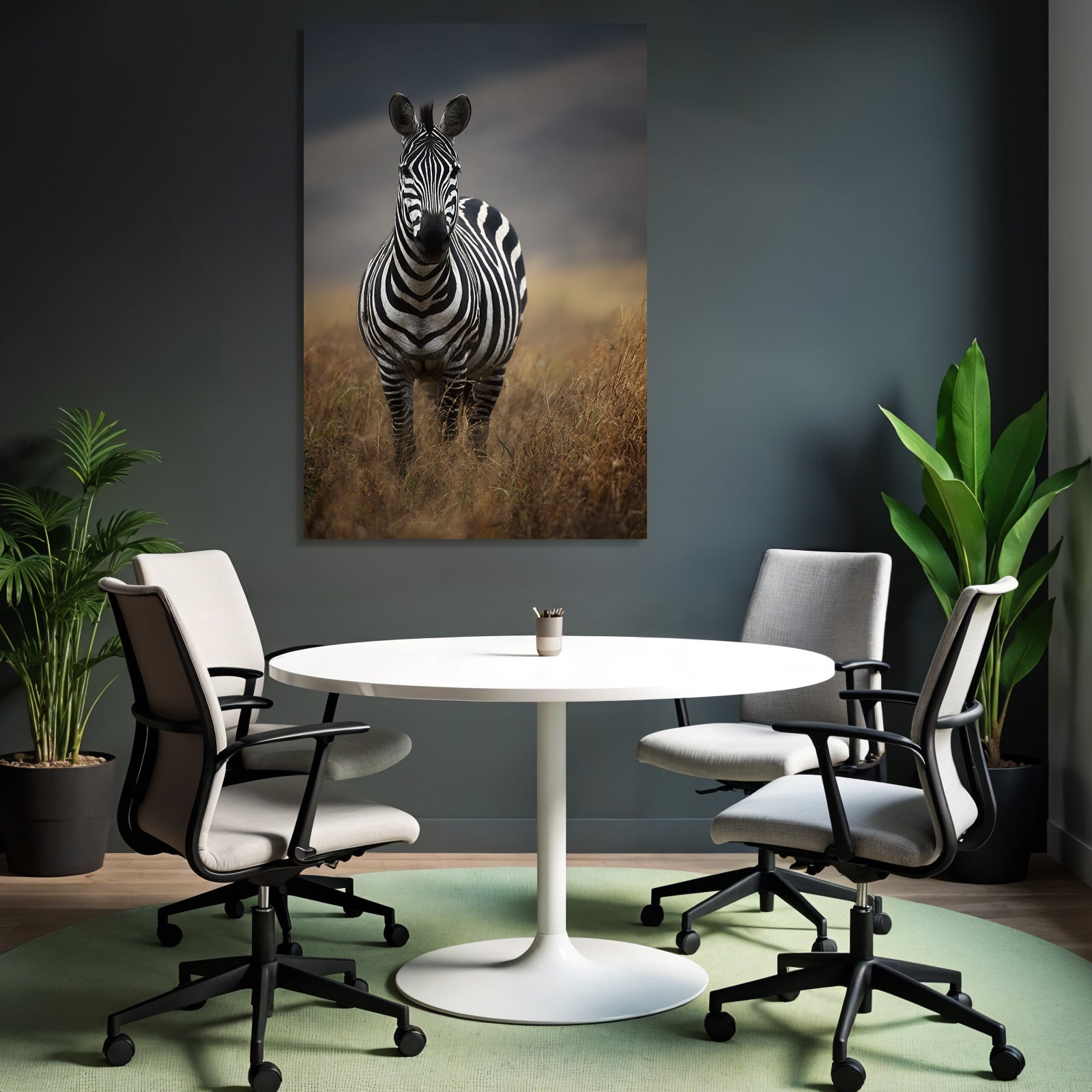 Zebra Im Natürlichem Lebensraum Savanne