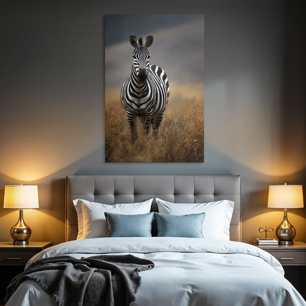 Zebra Im Natürlichem Lebensraum Savanne