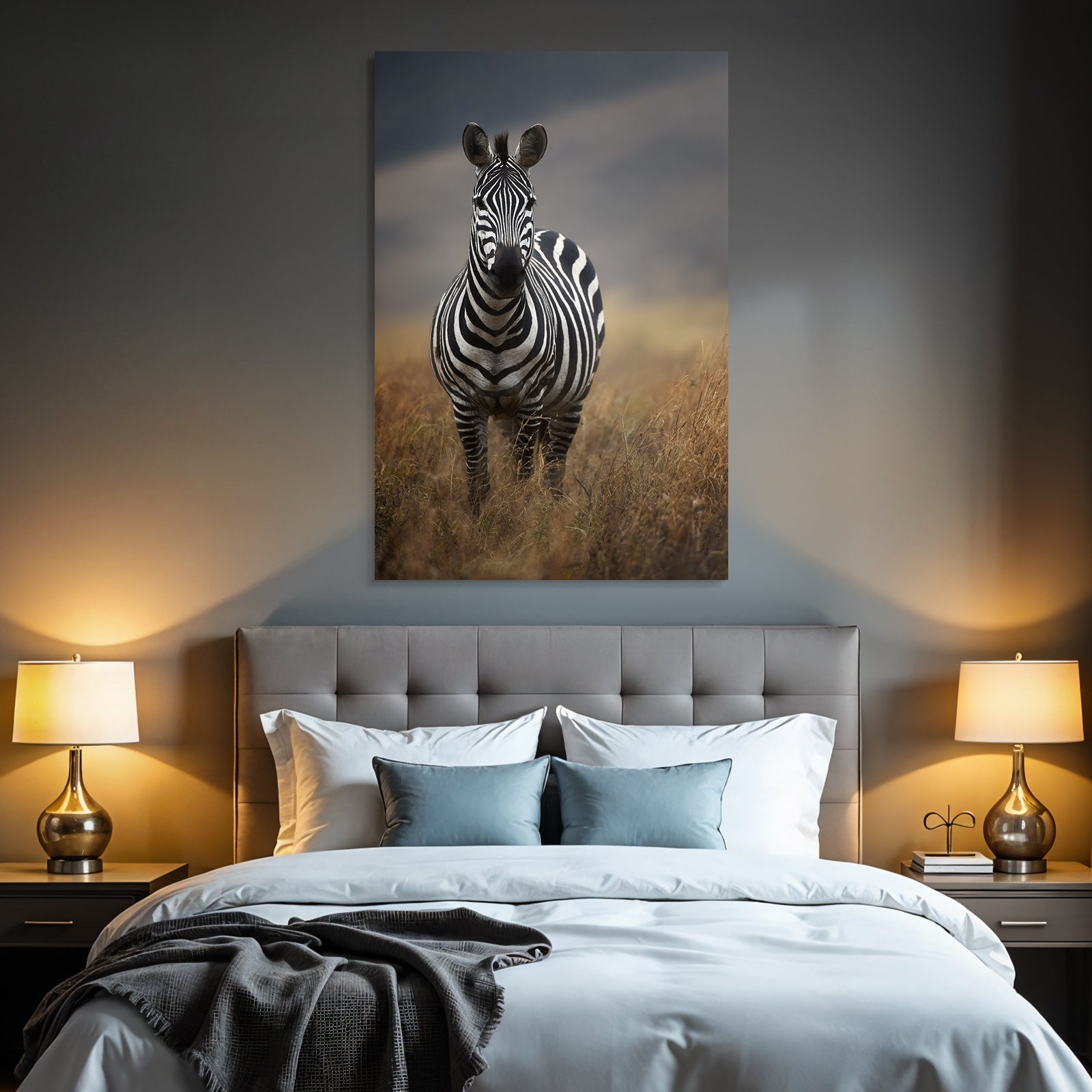 Zebra Im Natürlichem Lebensraum Savanne