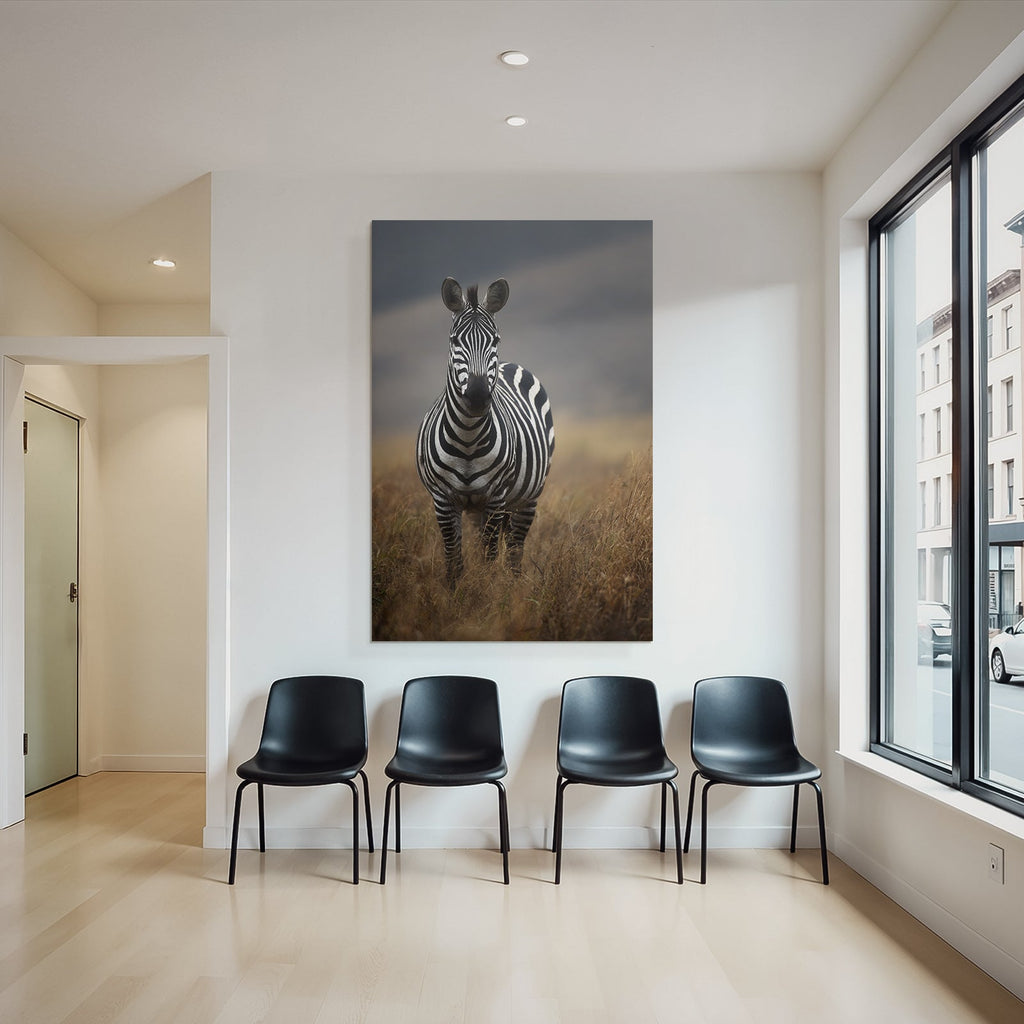 Zebra Im Natürlichem Lebensraum Savanne