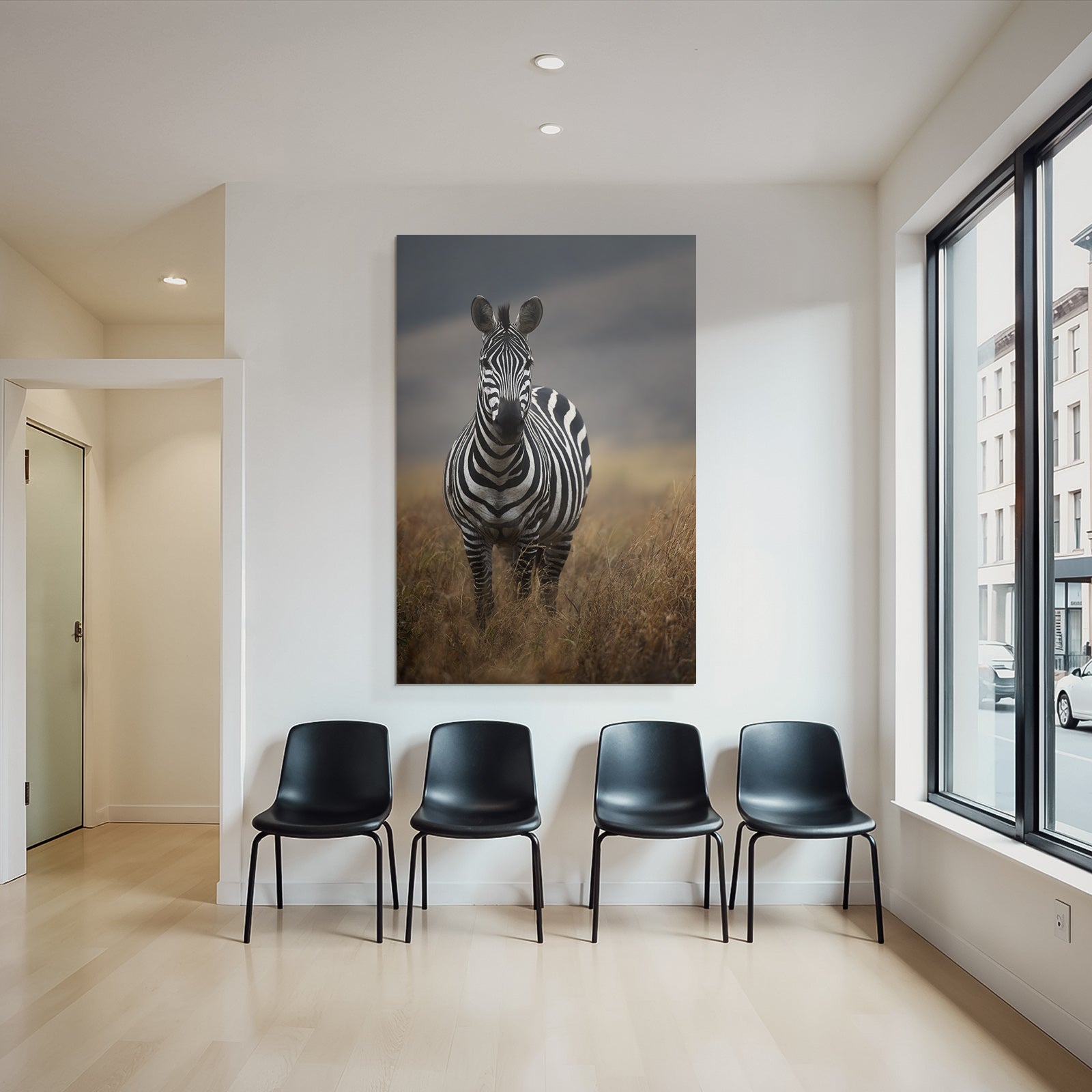Zebra Im Natürlichem Lebensraum Savanne