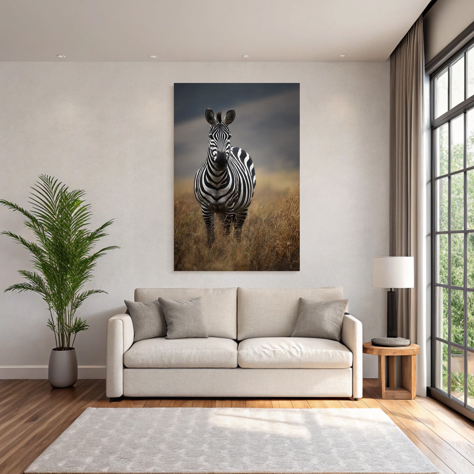 Zebra Im Natürlichem Lebensraum Savanne